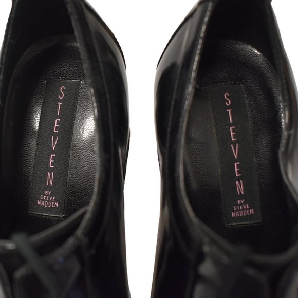 Steven by Steve Madden P-Karate Black Patent Booties - Picture 10 of 11